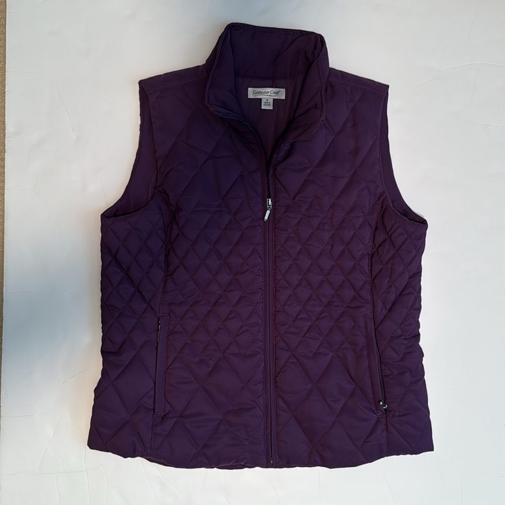Women’s Coldwater Creek Quilted Vest in Plum Color